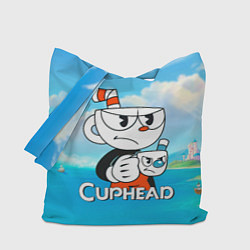 Сумка-шопер Cuphead сердитая чашечка, цвет: 3D-принт