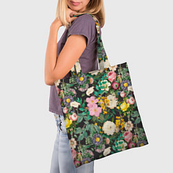 Сумка-шопер Паттерн из летних цветов Summer Flowers Pattern, цвет: 3D-принт — фото 2