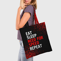 Сумка-шопер Eat Sleep Need for Speed Repeat - Спрей, цвет: 3D-принт — фото 2