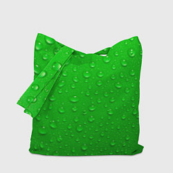 Сумка-шоппер Зеленый фон с росой