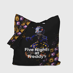 Сумка-шопер Five Nights at Freddys Луна паттерн, цвет: 3D-принт