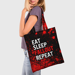 Сумка-шопер Eat Sleep Fallout Repeat Краска, цвет: 3D-принт — фото 2