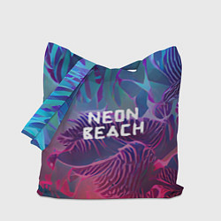 Сумка-шопер Neon beach, цвет: 3D-принт