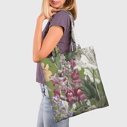 Сумка-шопер Цветы Ностальгический Весенний Узор, цвет: 3D-принт — фото 2