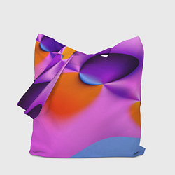 Сумка-шопер Абстрактная красочная композиция Лето Abstract col, цвет: 3D-принт