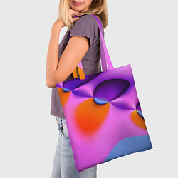 Сумка-шопер Абстрактная красочная композиция Лето Abstract col, цвет: 3D-принт — фото 2