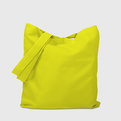 Сумка-шопер Однотонный неоновый лимонный желтый тон, цвет: 3D-принт