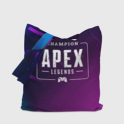 Сумка-шопер Apex Legends Gaming Champion: рамка с лого и джойс, цвет: 3D-принт