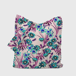Сумка-шоппер Цветы Летние Фиолетовые Рудбеки