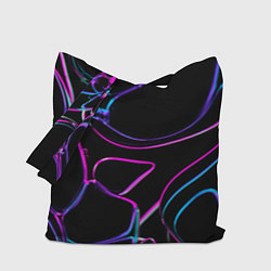 Сумка-шопер Неоновые линзы во тьме - Фиолетовый, цвет: 3D-принт