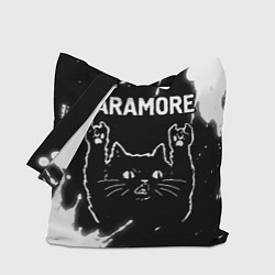 Сумка-шопер Группа Paramore и Рок Кот, цвет: 3D-принт
