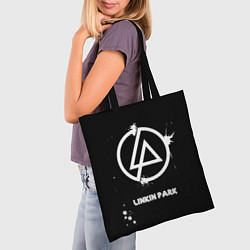 Сумка-шопер Linkin Park логотип краской, цвет: 3D-принт — фото 2
