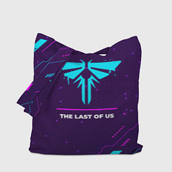 Сумка-шопер Символ The Last Of Us в неоновых цветах на темном, цвет: 3D-принт