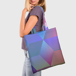 Сумка-шопер Крупные квадраты, цвет: 3D-принт — фото 2
