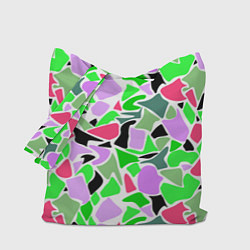 Сумка-шоппер Abstract pattern green pink spots