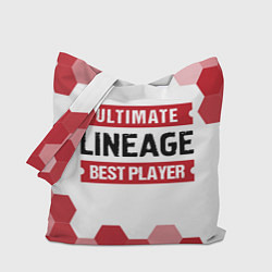 Сумка-шопер Lineage: красные таблички Best Player и Ultimate, цвет: 3D-принт