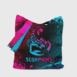 Сумка-шопер Scorpions Neon Gradient, цвет: 3D-принт