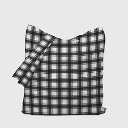 Сумка-шопер Black and white trendy checkered pattern, цвет: 3D-принт