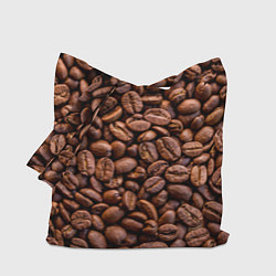 Сумка-шопер Зерна жареного кофе, цвет: 3D-принт