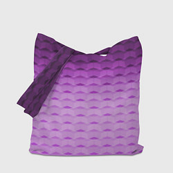 Сумка-шоппер Фиолетово-розовый геометрический узор Градиент