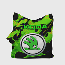 Сумка-шопер SKODA - ОРГАНИЧЕСКИЙ ЗЕЛЁНЫЙ, цвет: 3D-принт
