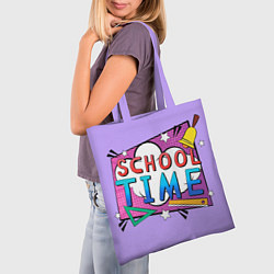 Сумка-шопер School time, цвет: 3D-принт — фото 2