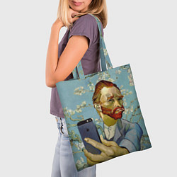Сумка-шопер Ван Гог Селфи - Арт Портрет, цвет: 3D-принт — фото 2