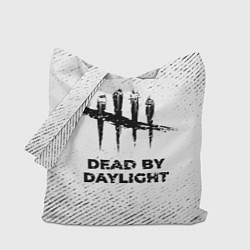 Сумка-шопер Dead by Daylight с потертостями на светлом фоне, цвет: 3D-принт