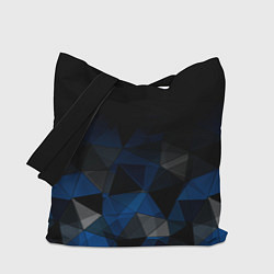 Сумка-шоппер Черно-синий геометрический