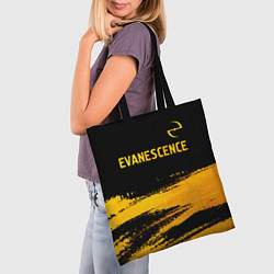 Сумка-шопер Evanescence - gold gradient: символ сверху, цвет: 3D-принт — фото 2