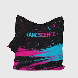 Сумка-шопер Evanescence - neon gradient: символ сверху, цвет: 3D-принт