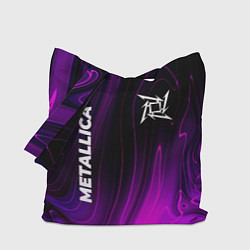 Сумка-шопер Metallica violet plasma, цвет: 3D-принт