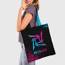 Сумка-шопер Metallica - neon gradient, цвет: 3D-принт — фото 2