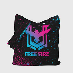 Сумка-шоппер Free Fire - neon gradient