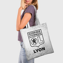 Сумка-шопер Lyon с потертостями на светлом фоне, цвет: 3D-принт — фото 2