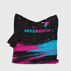 Сумка-шопер Hoffenheim - neon gradient: символ сверху, цвет: 3D-принт