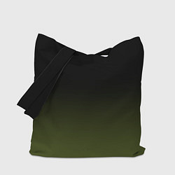 Сумка-шоппер Черный и хвойный зеленый градиент