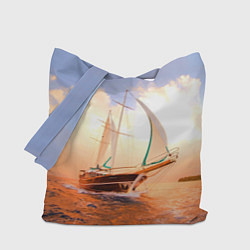 Сумка-шоппер Парусник в океане на фоне заката