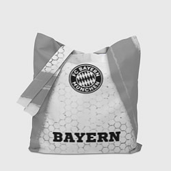 Сумка-шопер Bayern sport на светлом фоне: символ, надпись, цвет: 3D-принт