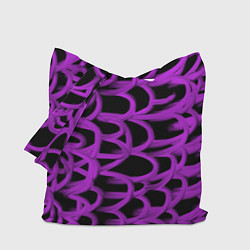 Сумка-шоппер Нити из фиолетовой краски
