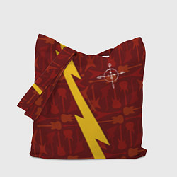 Сумка-шопер Megadeth гитары и молния, цвет: 3D-принт