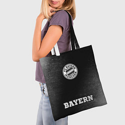 Сумка-шопер Bayern sport на темном фоне: символ, надпись, цвет: 3D-принт — фото 2