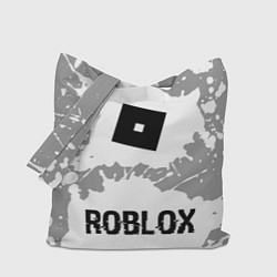 Сумка-шопер Roblox glitch на светлом фоне: символ, надпись, цвет: 3D-принт
