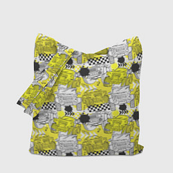 Сумка-шопер Авто и клякса, цвет: 3D-принт