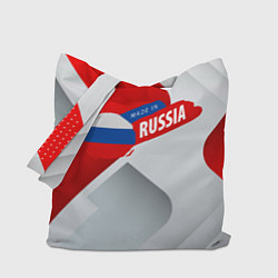 Сумка-шопер Welcome to Russia red & white, цвет: 3D-принт