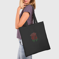 Сумка-шопер Роза абстракция, цвет: 3D-принт — фото 2
