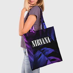 Сумка-шопер Nirvana neon monstera, цвет: 3D-принт — фото 2
