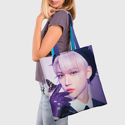 Сумка-шопер Stray Kids 2nd World Tour Maniac Felix, цвет: 3D-принт — фото 2