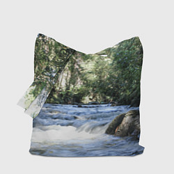 Сумка-шоппер Течёт река в лесу