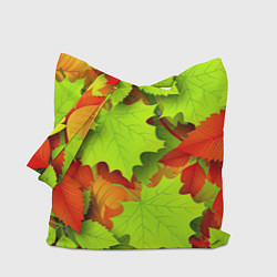 Сумка-шоппер Зелёные осенние листья